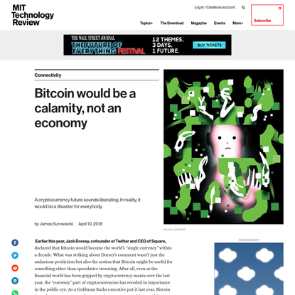 Bitcoin would be a calamity, not an economy
