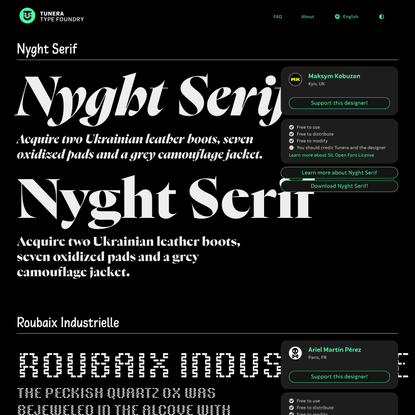 Home - Tunera Type Foundry