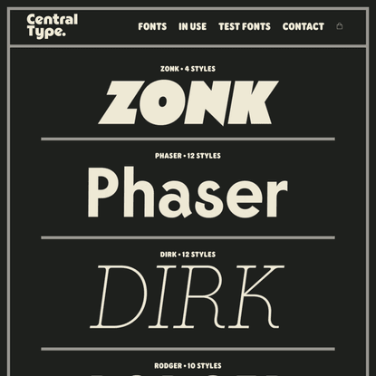 Central Type Fonts