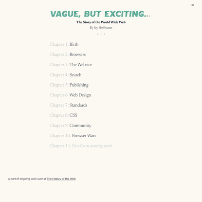Vague, But Exciting