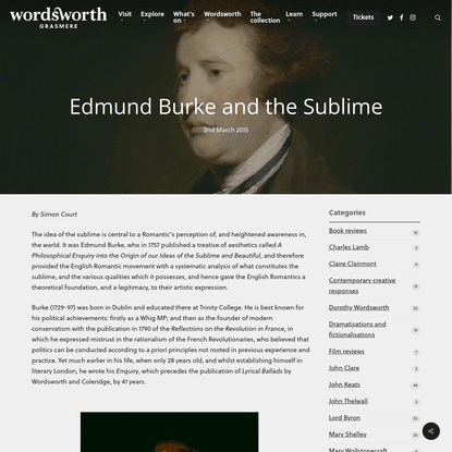 Edmund Burke and the Sublime - Wordsworth Grasmere