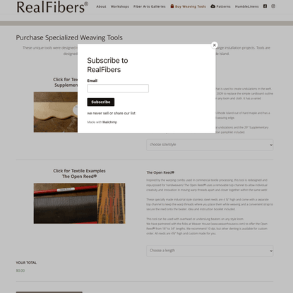 Buy Specialized Weaving Tools Direct