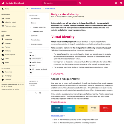 Design a visual identity
