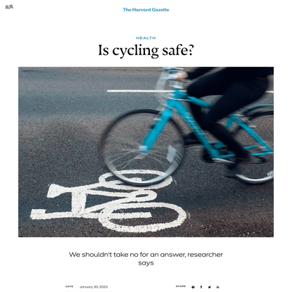 Is cycling safe? In many cases, the answer is no. – Harvard Gazette
