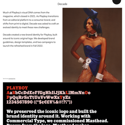 Playboy Brand Identity and Campaigns by Decade