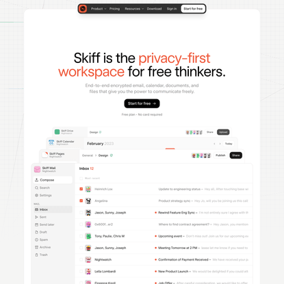 Skiff - Private, encrypted, and Web3 email