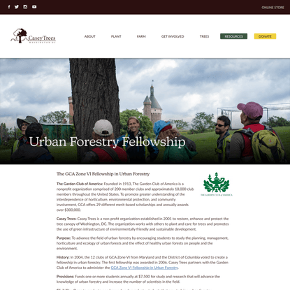 Apply for the Urban Forestry Fellowship
