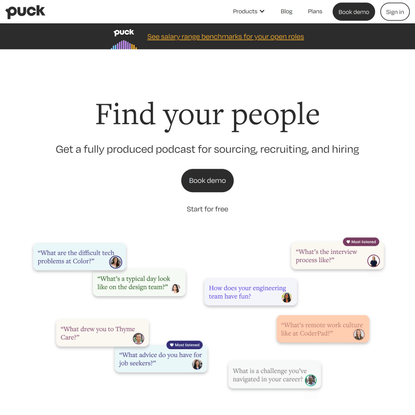 Puck | Podcast production for job postings, recruiting, sourcing