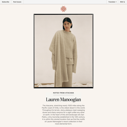 Elemental Form in Fashion: Lauren Manoogian Resort