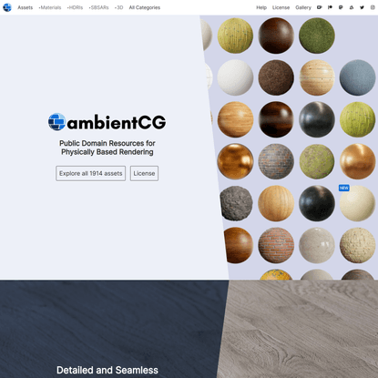 ambientCG - Public Domain Resources for Physically Based Rendering