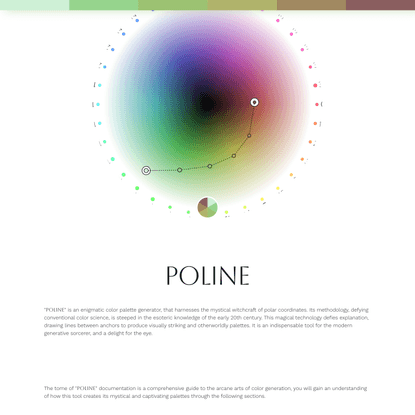 Poline — esoteric color palette generator
