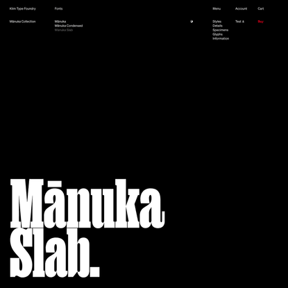Klim Type Foundry · Mānuka Slab fonts