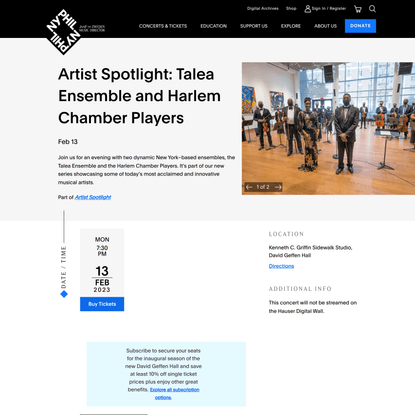 Artist Spotlight: Talea Ensemble and Harlem Chamber Players