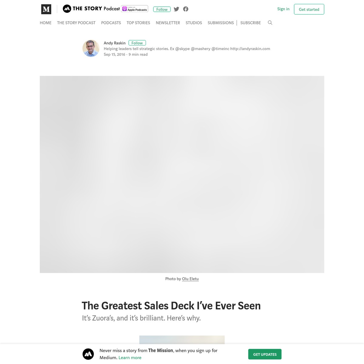 The Greatest Sales Deck I've Ever Seen The Mission Medium — Are.na