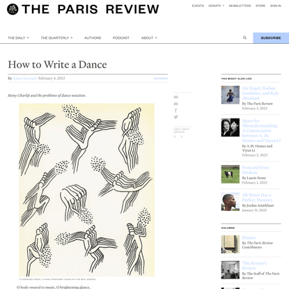 How to Write a Dance