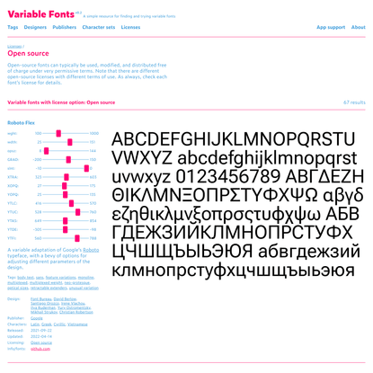 Open source – Variable Fonts