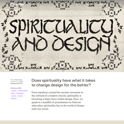 Does spirituality have what it takes to change design for the better?