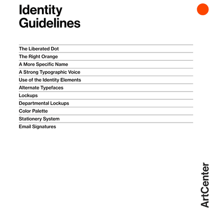 Identity Guidelines | ArtCenter Identity | ArtCenter College of Design