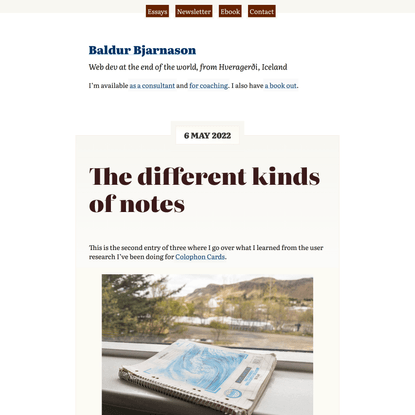 The different kinds of notes