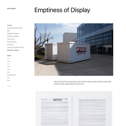Emptiness of Display - Nicole Wilson