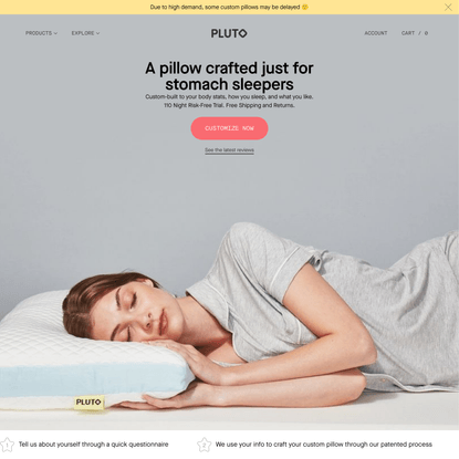 Pluto Pillow | The Ultimate Personalized Pillow, Built for You