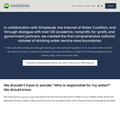 Water Utility Service Area Boundaries — Environmental Policy Innovation Center