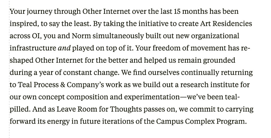 From Aaron / Other Internet