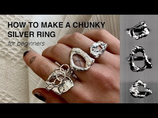 how to make a chunky silver ring | using silver scraps | for beginners