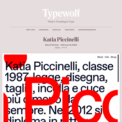Katia Piccinelli · Typewolf