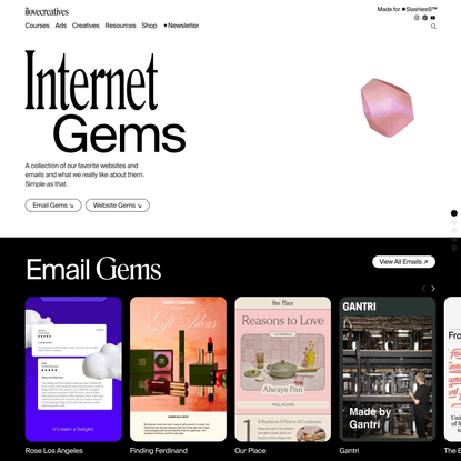 Internet Gems: Modern Website Inspiration — ilovecreatives