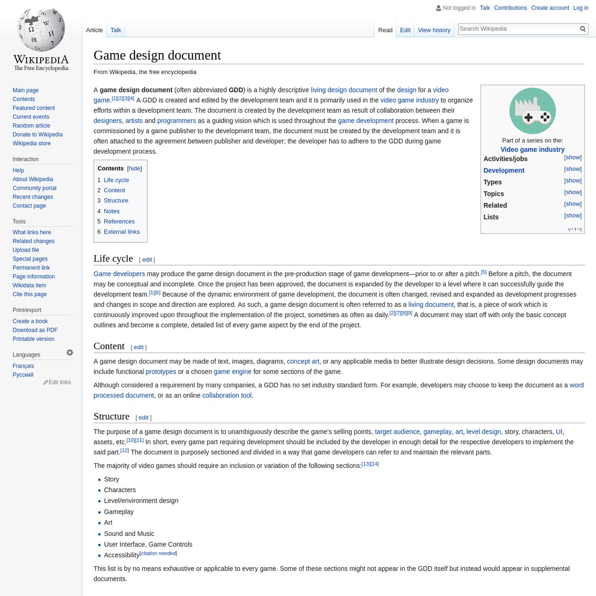 Game design document - Wikipedia