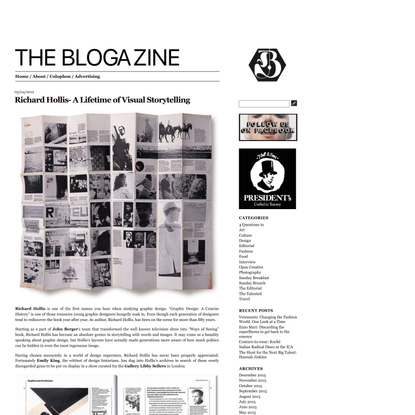 Richard Hollis- A Lifetime of Visual Storytelling | The Blogazine - Contemporary Lifestyle Magazine