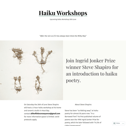 Haiku Workshops