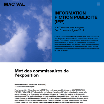INFORMATION FICTION PUBLICITE (IFP) - MAC VAL