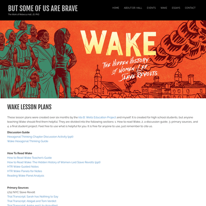 Wake Lesson Plans – But Some of us are brave