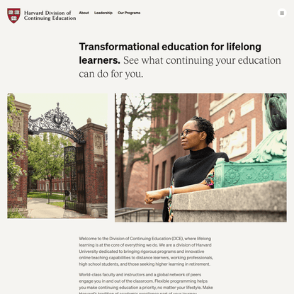 Home | Harvard Division of Continuing Education