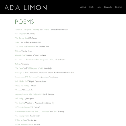 Poems — ADA LIMÓN