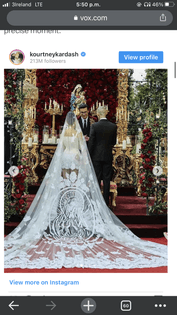 kourtney kardashians wedding dress, referenced in the vox article