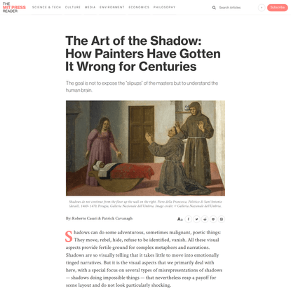 The Art of the Shadow: How Painters Have Gotten It Wrong for Centuries