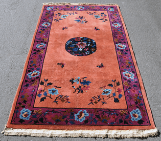 Chinese Nichols Butterfly Rug -- 7 ft. 4 in. by 4 ft. 1 in.