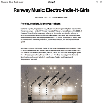Runway Music: Electro-Indie-It-Girls | 032c