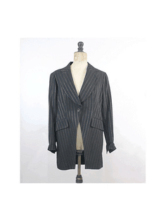 90s Lolita Lempicka Tuxedo Jacket metal thread - $62.00 USD