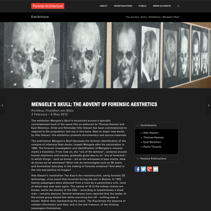 Mengele's Skull - Forensic Architecture