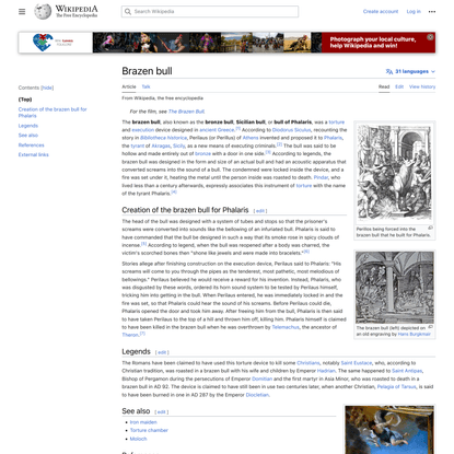 Brazen bull - Wikipedia