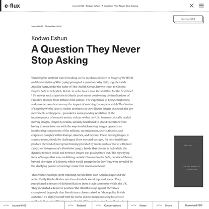 A Question They Never Stop Asking