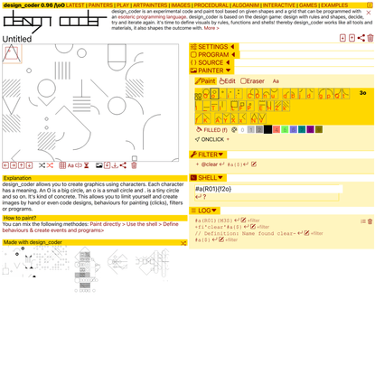 design_coder - code design - a gridbased codable painter