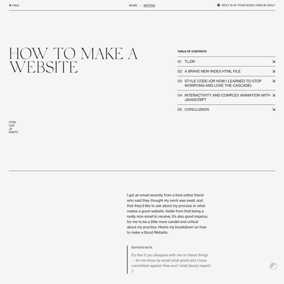 Henry From Online | How To Make a Website