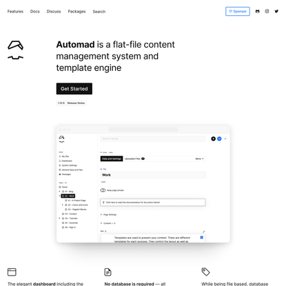 Automad / A Flat-File CMS and Template Engine