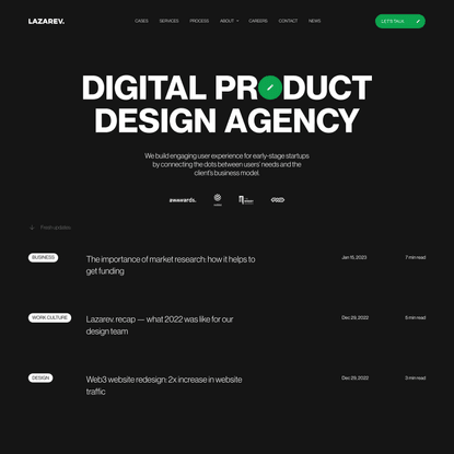 LAZAREV. 🪀 — Digital Product Design Agency | Award Winning UX & UI Agency