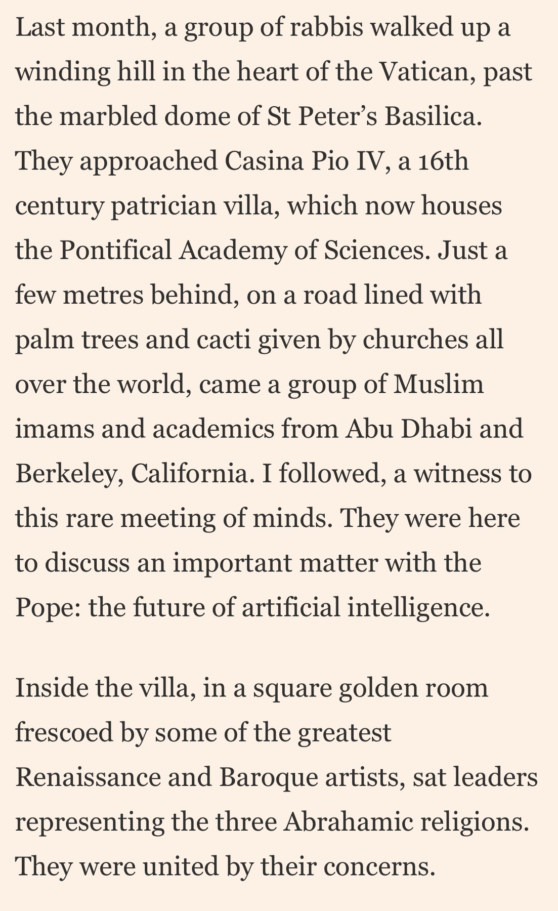 The Vatican and the moral conundrums of AI